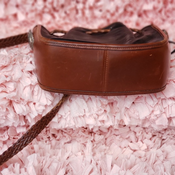 Brighton Leather Crossbody Purse Bolo Tie Hip Vtg - Picture 4 of 7